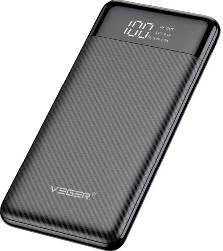 Фото: Батарея універсальна Veger L11 W1087 10000mAh Black (6970453555805) № 7 | KTC