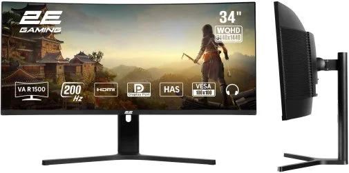 Фото: Монітор 2E R3426B Black (2E-R3426B-01.UA) - 34" VA / 3440x1440 / 200 Гц / AMD FreeSync / HAS № 22 | KTC