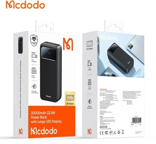 Фото: Батарея універсальна McDoDo MC-4240 30000mAh 22.5W Black № 14 | KTC