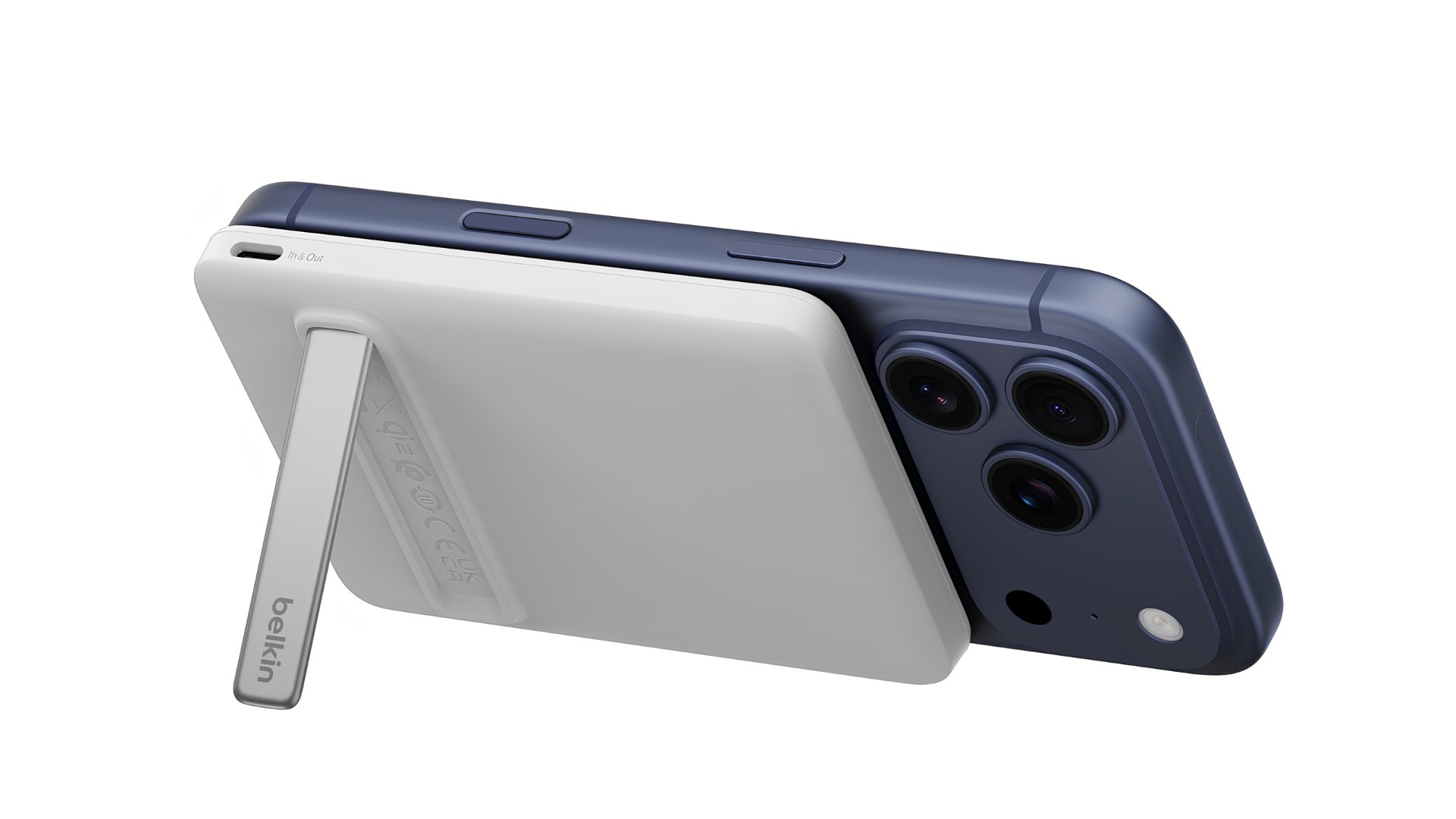 Belkin BoostCharge Slim Magnetic Power Bank 5K with Qi2 and Kickstand