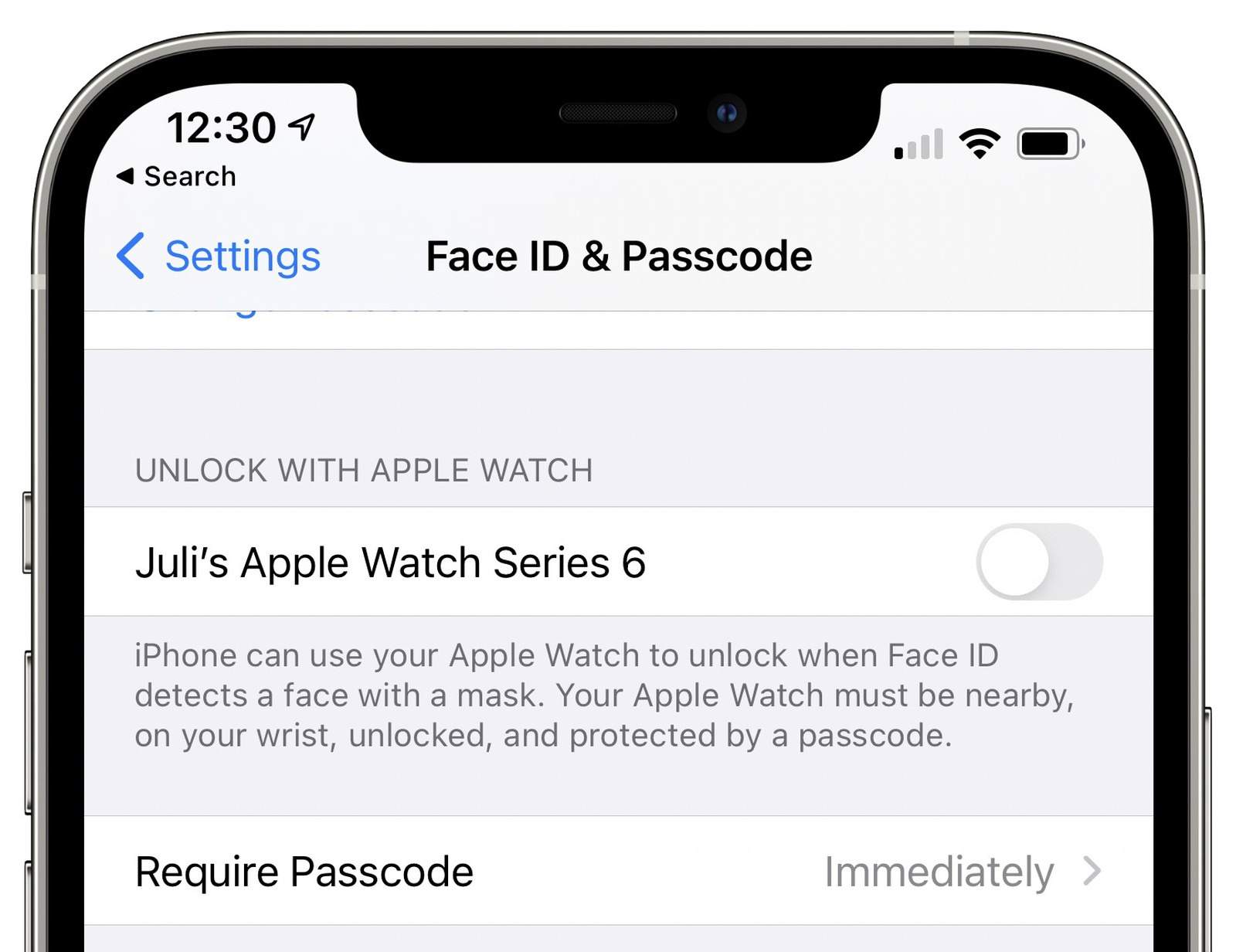 Apple додала можливість розблокування iPhone через Face ID з маскою на обличчі